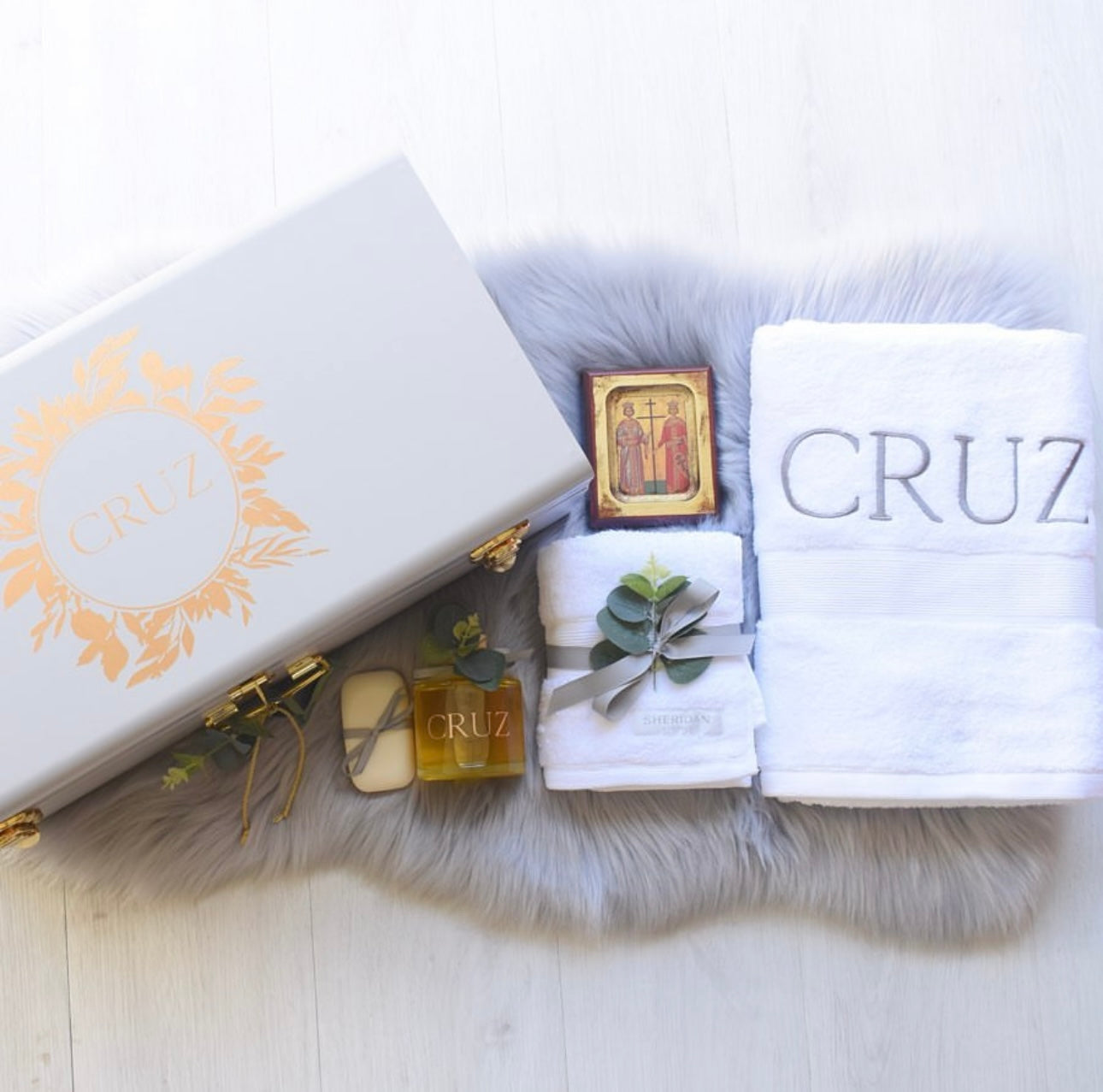 Large Metal Trunk with Vinyl