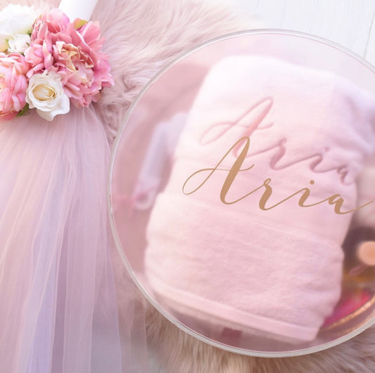 Round Acrylic Box with Vinyl