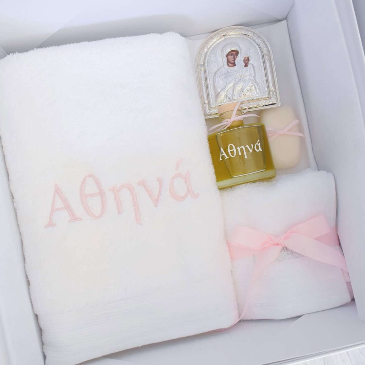 Baby Pink Border Box with Window