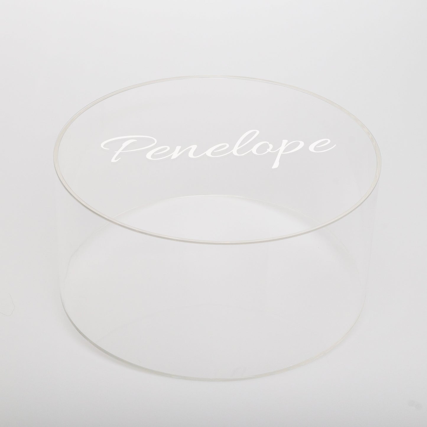 Round Acrylic Box with Vinyl