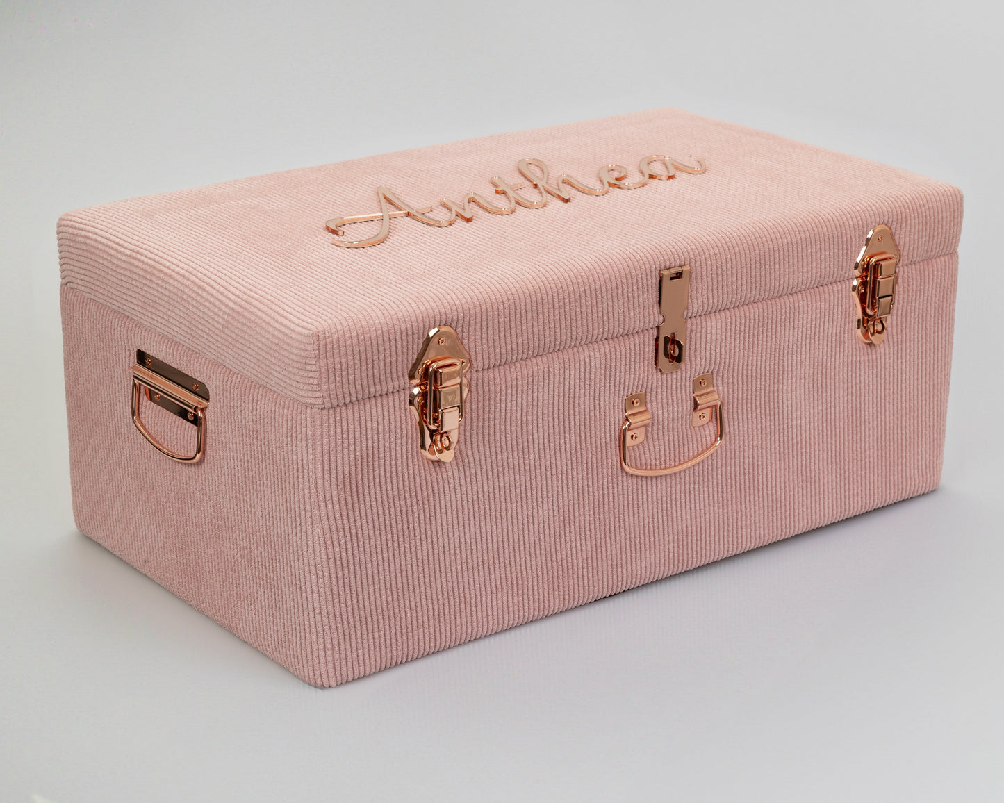 Large Corduroy Trunk with Acrylic