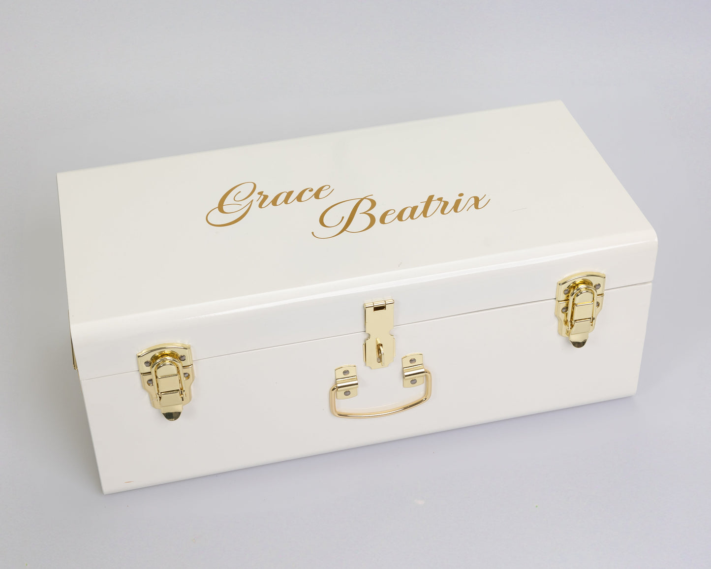 Small Metal Trunk with Vinyl
