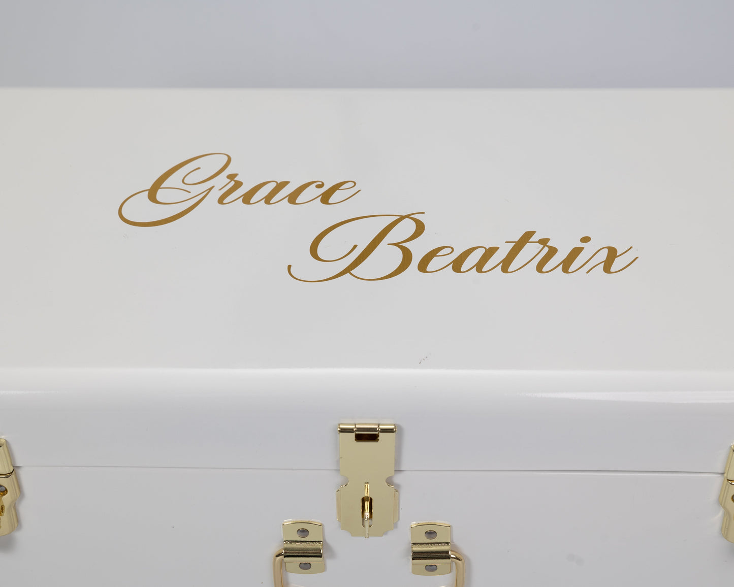 Small Metal Trunk with Vinyl